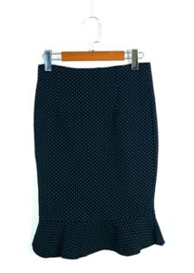 Chân váy đuôi cá chấm bi 58cm 7 nanufa chan váy đuôi cá chấm bi đen 58cm