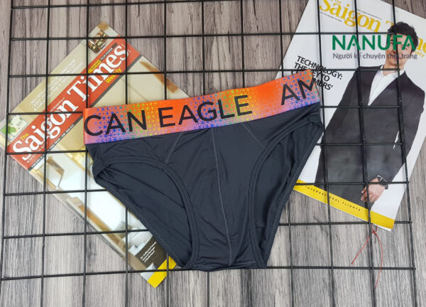quần lót tam giác eagle xám cạp cam thun lạnh